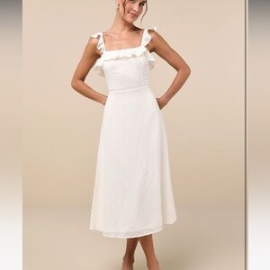 Lulus midi dress with tie back